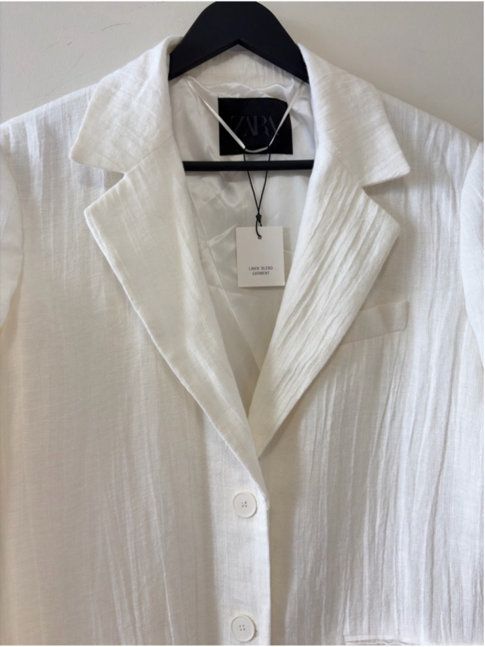 Zara Bloggers ZW Collection Linen Classic Long Frock Blazer Coat - Picture 7 of 13